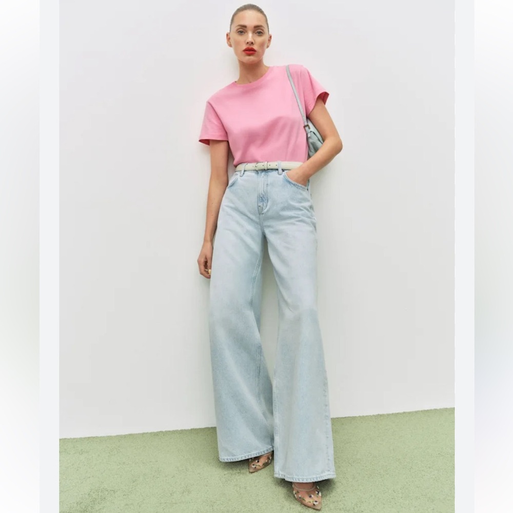 Reformation - Eden Mid Rise Wide Leg Jeans - Size 27